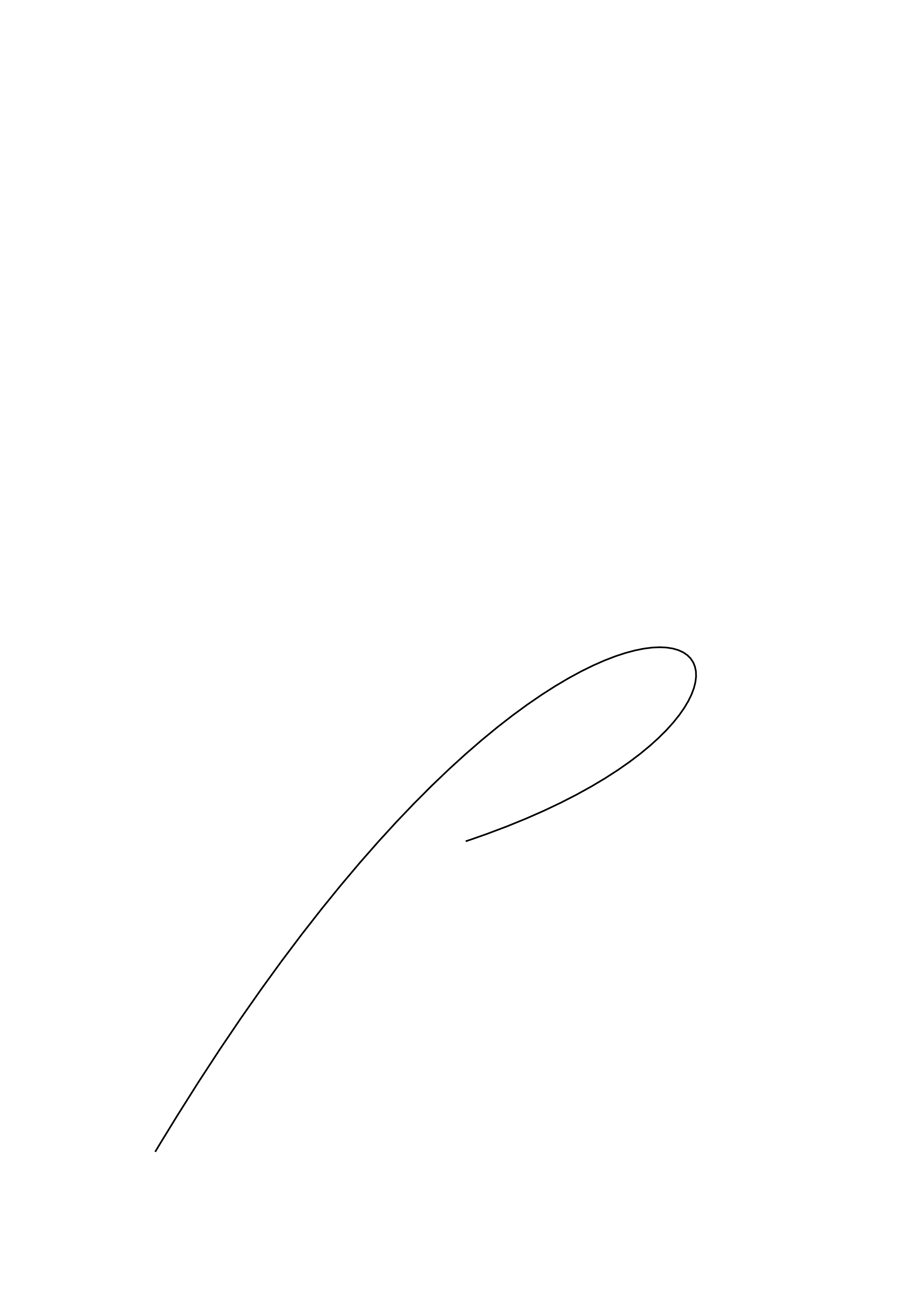 A bezier line